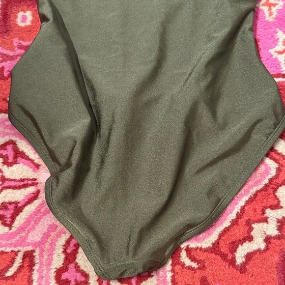 DKNY Olive Green One-Piece Swimsuit bathing suit - Picture 6 of 10